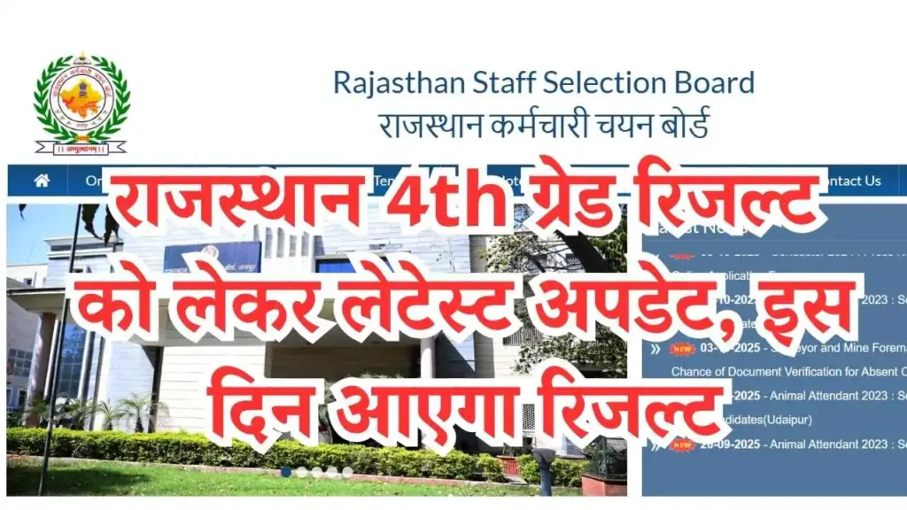 Rajasthan 4th Grade Result 2025
